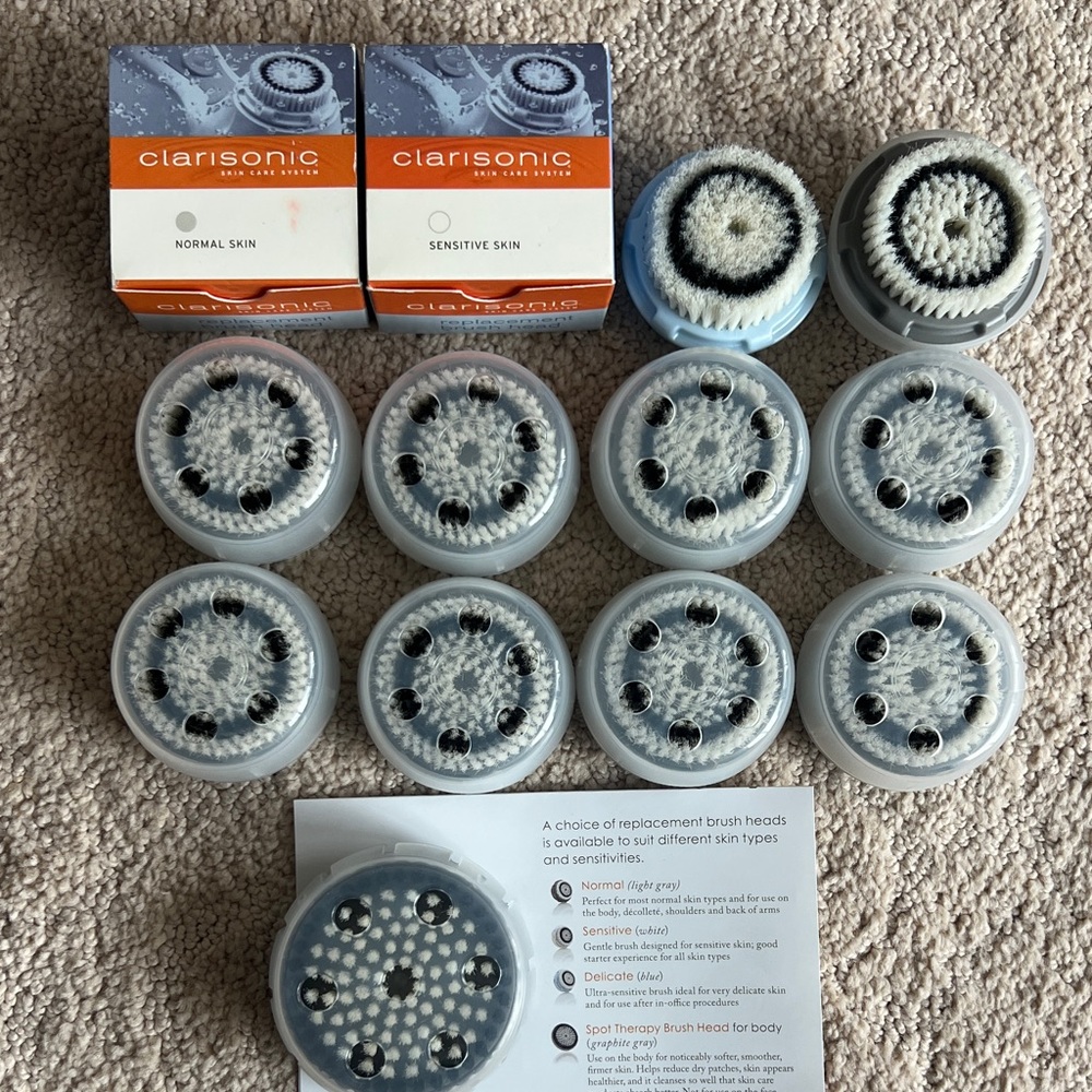 13- new Clarisonic Brush Heads for 10-Norm and 2-Sensitive 1-Body